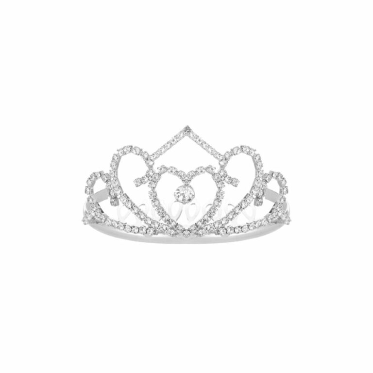 60744 - Small heart tiara ..s L3xH1.5xD2.64in rs