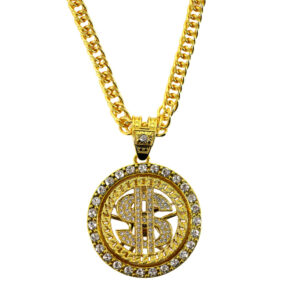 68604 - Spin $ Dollar sign Chain, gold
