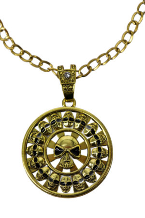 68607 - Skull pirate compass necklace