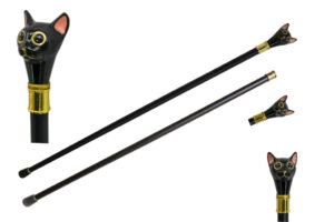 T28312 - 37" Walking Cane, Black Cat