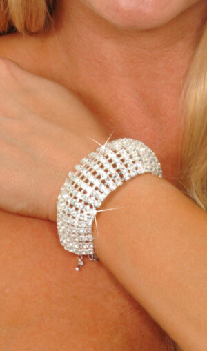 603 - Oval Bracelet - 9 Row- Silver