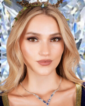 17286 - g rs marquise pear shape set, necklace and earrings