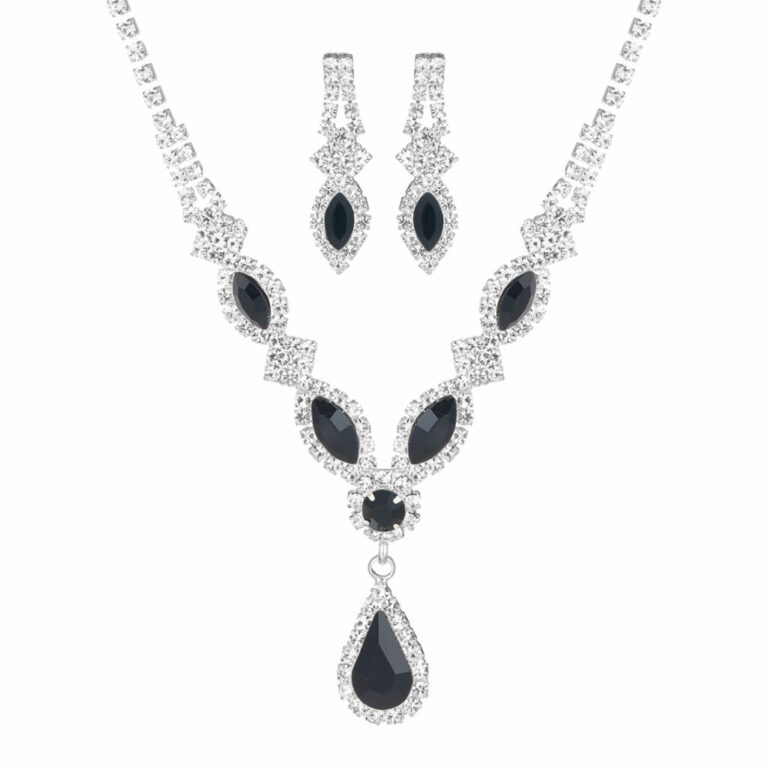 17286 - g rs marquise pear shape set, necklace and earrings - Image 7