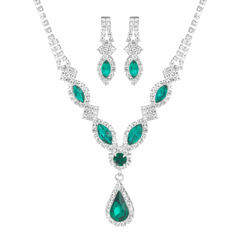 17286 - g rs marquise pear shape set, necklace and earrings - Image 8