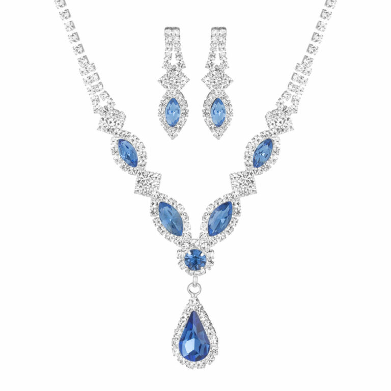 17286 - g rs marquise pear shape set, necklace and earrings - Image 9