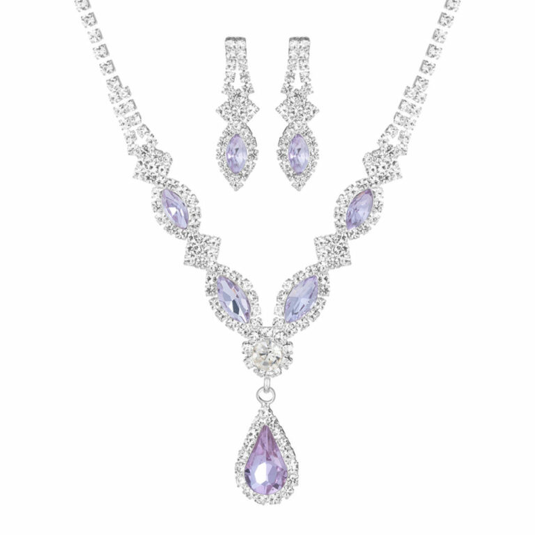 17286 - g rs marquise pear shape set, necklace and earrings - Image 5
