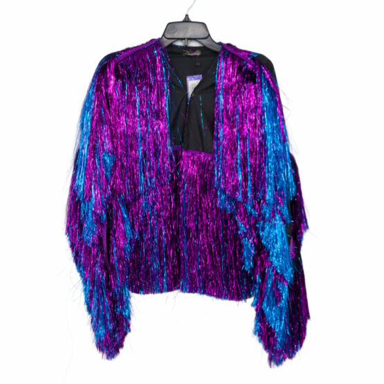 2541 - Tinsel fringe jacket-Purple/blue - Image 4