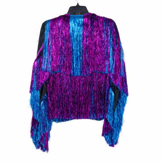 2541 - Tinsel fringe jacket-Purple/blue - Image 5