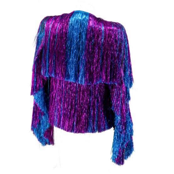 2541 - Tinsel fringe jacket-Purple/blue - Image 2