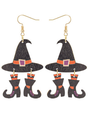 28618 - g witch hat boots earrings..