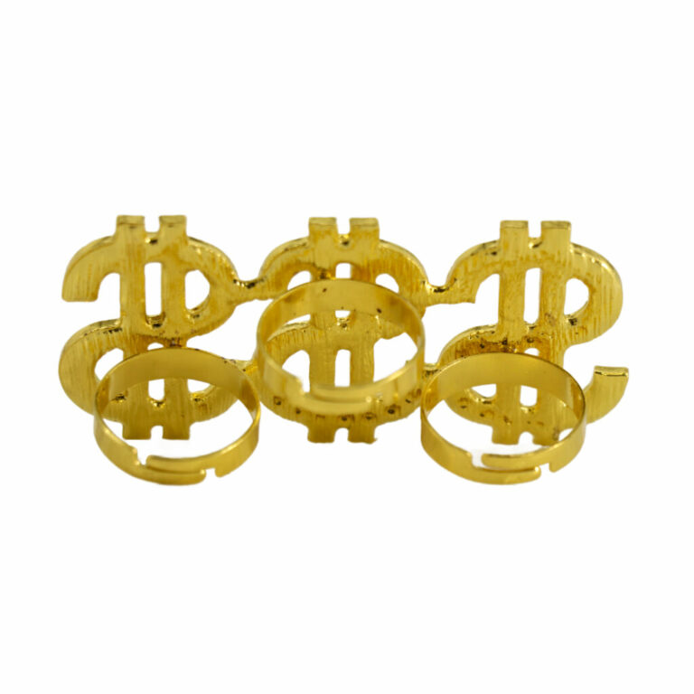 68611 - Triple $ Sign ring, gold - Image 2