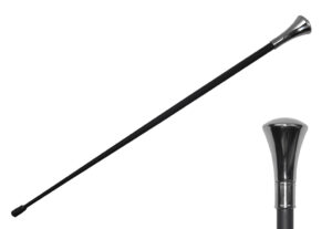 T281701DS - 35.5" Zinc Handle Walking Cane - Silver