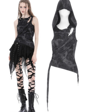 TW555 - Punk tie dye pin hooded top