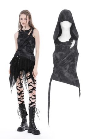 TW555 - Punk tie dye pin hooded top