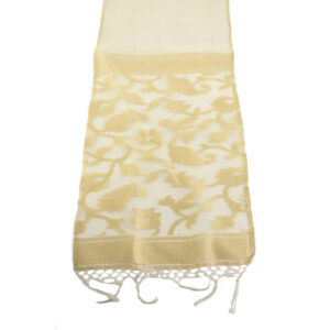 2319 - Organza scarf with fringe