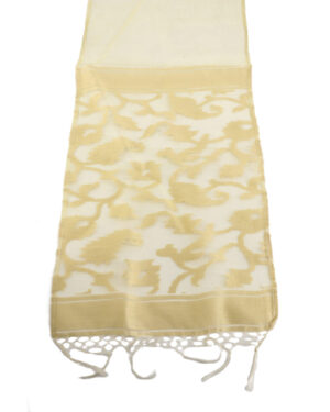 2319 - Organza scarf with fringe