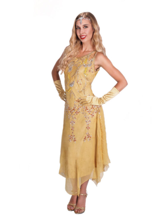 2399 - Flapper Dress - Gold - Image 3