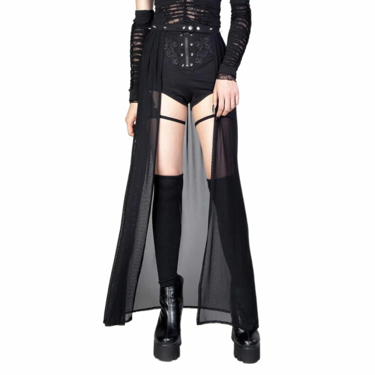 7270 - Black mesh overlay skirt - Image 3