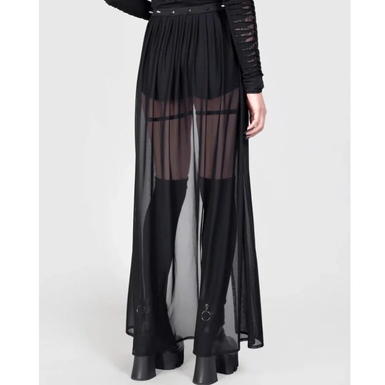 7270 - Black mesh overlay skirt - Image 4