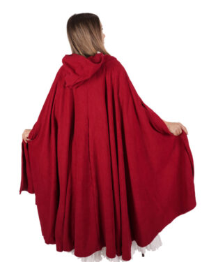 8493 - Cape / Cloak with hood, fleece fabric
