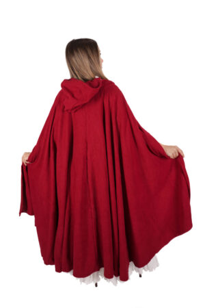 8493 - Cape / Cloak with hood, fleece fabric
