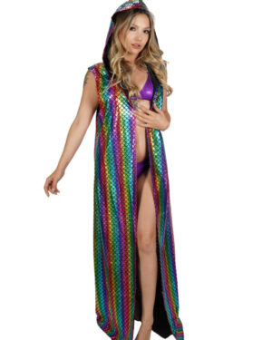 2552 - Multicolored mermaid scale duster - o/s