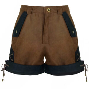 4236 - retro imitation suede autumn and winter male neutral style shorts - S