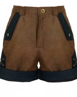 4236 - retro imitation suede autumn and winter male neutral style shorts - S