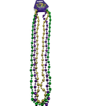 18602 - Mardi Gras disco ball bead necklace..diameter,10+5mm