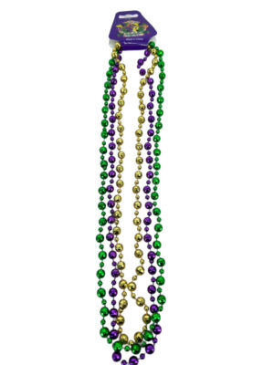18602 - Mardi Gras disco ball bead necklace..diameter,10+5mm