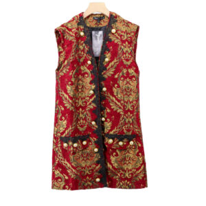 200113 - Brocade and lace trim pirate vest
