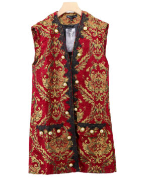 200113 - Brocade and lace trim pirate vest