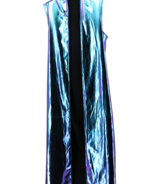 2520 - Blue Multi Foil hooded duster-o/s
