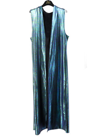 2521 - Striped Foil hooded duster-o/s