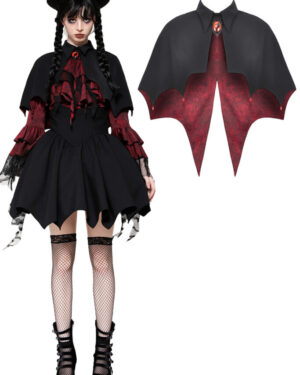 BW143 - Black gothic bat cape