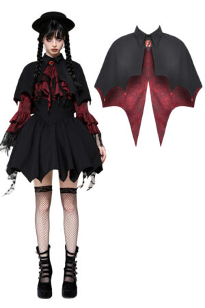 BW143 - Black gothic bat cape