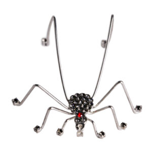 RSP174 - Spider Rhinestone Brooch, Silver