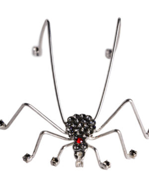 RSP174 - Spider Rhinestone Brooch, Silver