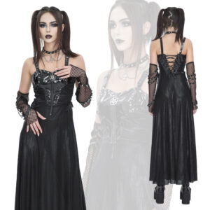 SKT189 - Gothic pentagram maxi dress