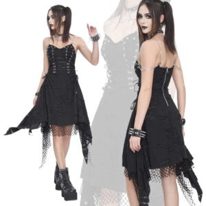 SKT201 - Distressed net dress