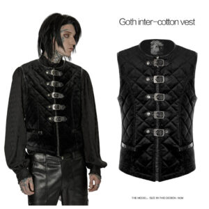 WY1440 - Goth inter-cotton vest-Black