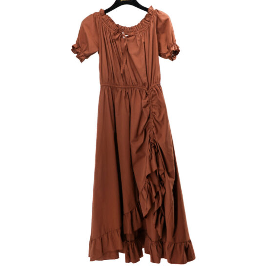 2337 - Cotton chemise ruche cotton dress
