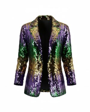 2662 - Mardi Gras sequin tricolor blazer