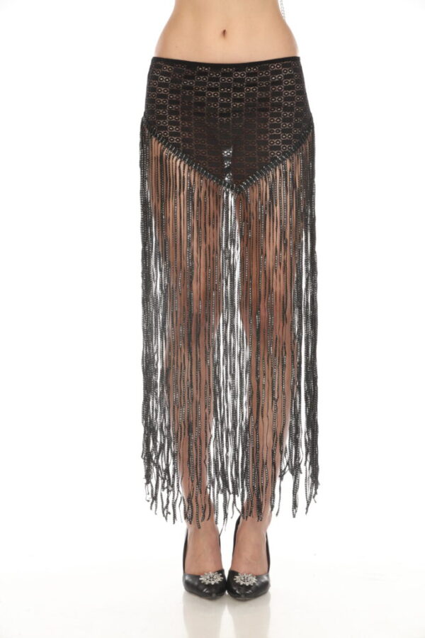 564 - Lace fringe hip skirt with shimmering tassels - Image 11