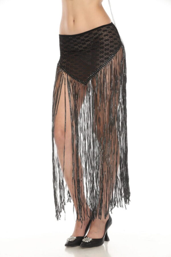564 - Lace fringe hip skirt with shimmering tassels - Image 12