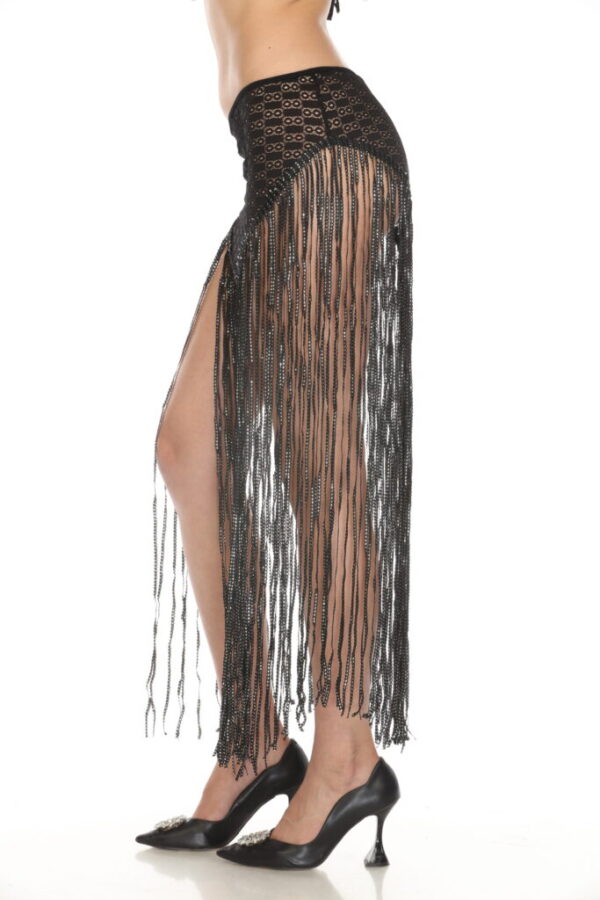 564 - Lace fringe hip skirt with shimmering tassels - Image 13
