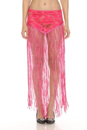 564 - Lace fringe hip skirt with shimmering tassels