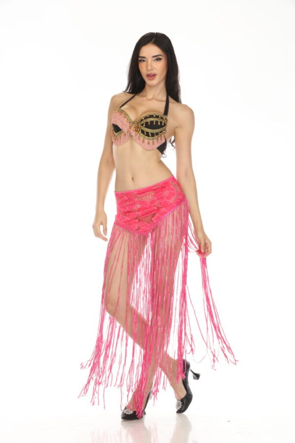 564 - Lace fringe hip skirt with shimmering tassels - Image 3
