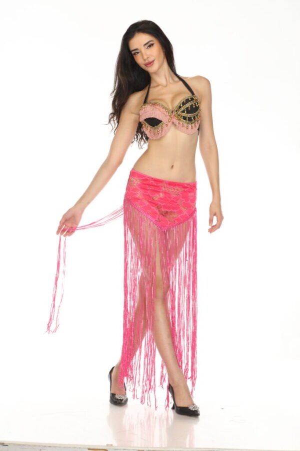 564 - Lace fringe hip skirt with shimmering tassels - Image 6