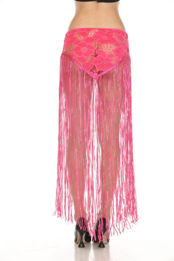 564 - Lace fringe hip skirt with shimmering tassels - Image 2